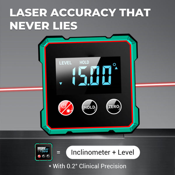 π’π§ HOT DEAL 50% OFF π₯4-Sided Magnetic Digital Angle Gauge with Laser