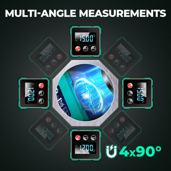 π’π§ HOT DEAL 50% OFF π₯4-Sided Magnetic Digital Angle Gauge with Laser