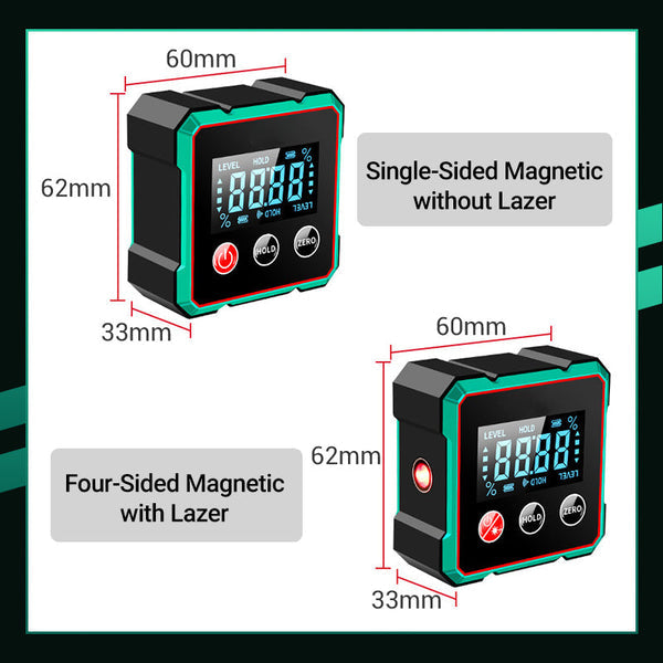 π’π§ HOT DEAL 50% OFF π₯4-Sided Magnetic Digital Angle Gauge with Laser