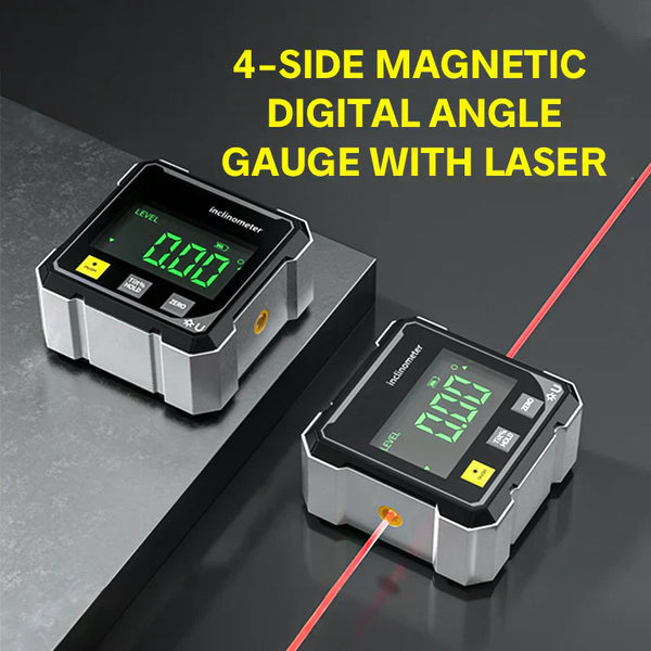 π’π§ HOT DEAL 50% OFF π₯4-Sided Magnetic Digital Angle Gauge with Laser